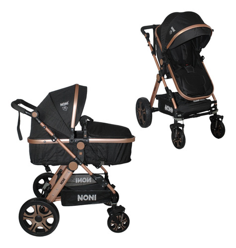 Carriola Con Porta Bebe, Travel System, Noni Is 999 A Negro Dorado