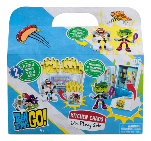 Caos En La Cocina, Dis-play Set Con Beast Boy Y Cyborg