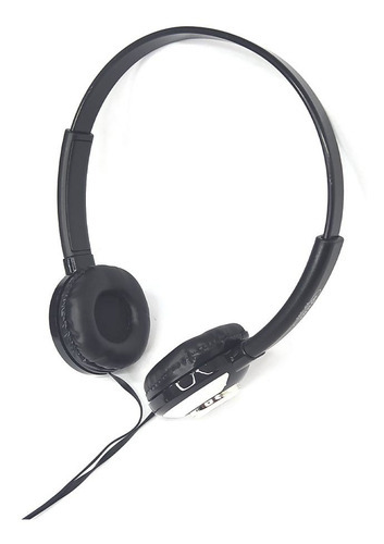 Fone Ouvido Colorido Confortável Headphone Simples Com Fio Cor Preto