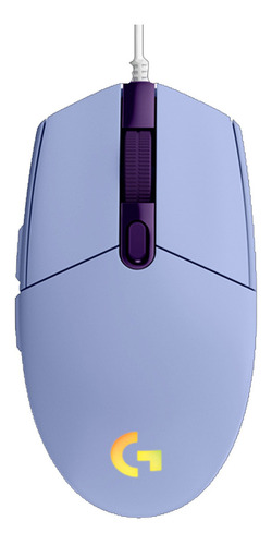 Mouse gamer de juego Logitech G Series Lightsync G203 lila