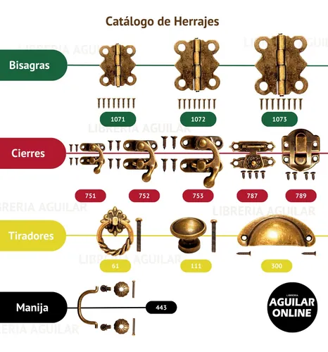 Herrajes Cierre De Metal 36x42 Para Cajas De Madera 753