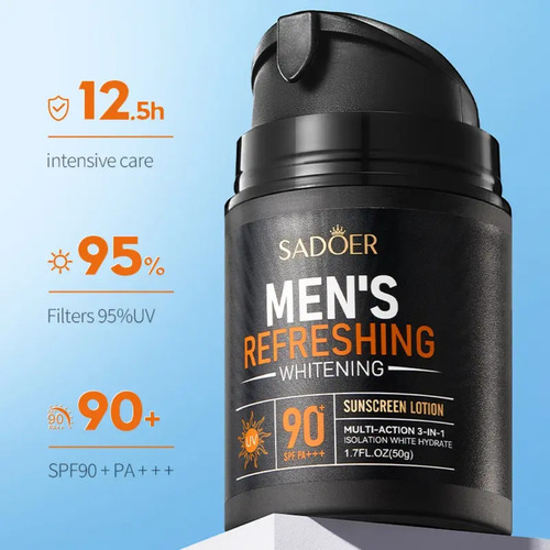 Protectoc Solar Para Hombre, Aclara Y Protege, Ligero, Spf90