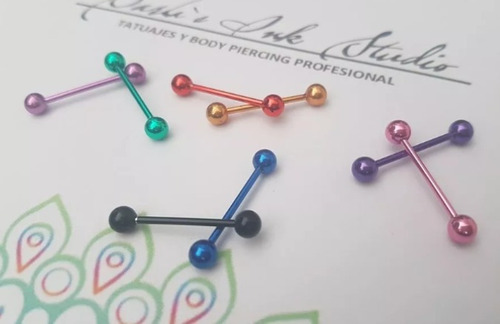 Imagen 2 de 5 de Piercing Para Lengua - Colores