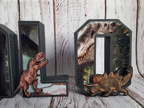 5 Letras 3d Jurassic Park Jurassic World Candy Decoracion