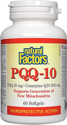 Pqq 20mg 60caps Natural Factors - Unidad a $13097