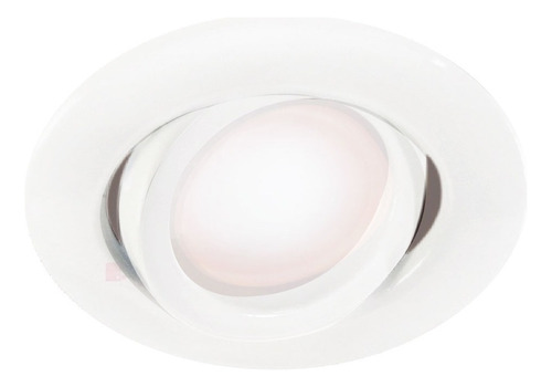 Spot Embutir Pvc Redondo Blanco Lampara Gu10 Led 7w 