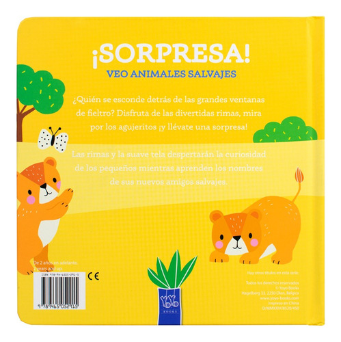 ¡ Sorpresa ! Veo Animales Salvajes. Libro Infantil.