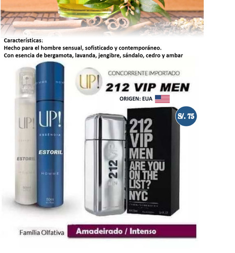 Perfume Esencia Up!: 212 Vip Men Nyc Carolina H 100% Pura