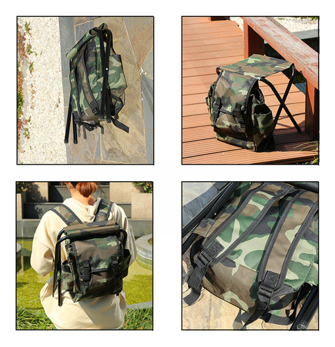 Banco Plegable Con Capacidad Para Mochila Y Taburete De Camp