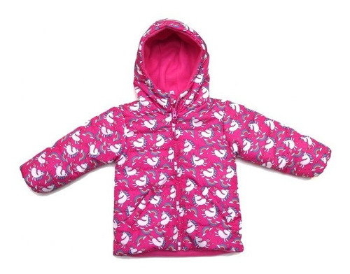 Campera Impermeable Estampada Unicornio Wata/polar Childrens