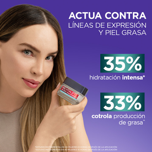 Gel Crema Facial Revitalift Ácido Hialurónico Anti-brillo Todo Tipo De Piel Día/noche