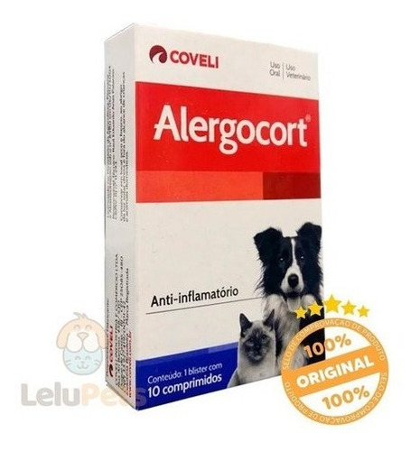 Alergocort 10 Comprimidos P/ Cachorros E Gatos Coveli