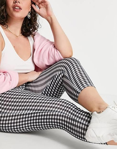 5 Pantalones Capri Leggin Cuadros Ejecutivo Deportivo Lycra
