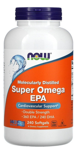 Now Foods Super Omega Epa - 1200mg 360/240 240 - Sin Sabor