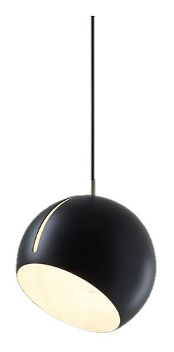 Lustre Pendente Globe Pelegrin Pel-076 Metal Preto 110V/220V