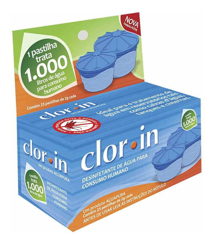 Clor In 1000 Clorin Purificador Água Consumo Humano