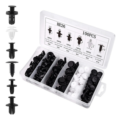 Juego De Grapas Automotrices D/6 Modelos + Extractor, 100 Pz