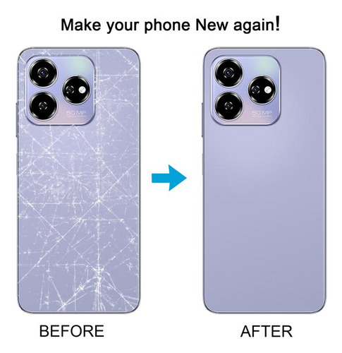 Tapa Trasera De Vidrio Con Marco Intermedio Para Zte Axon 60