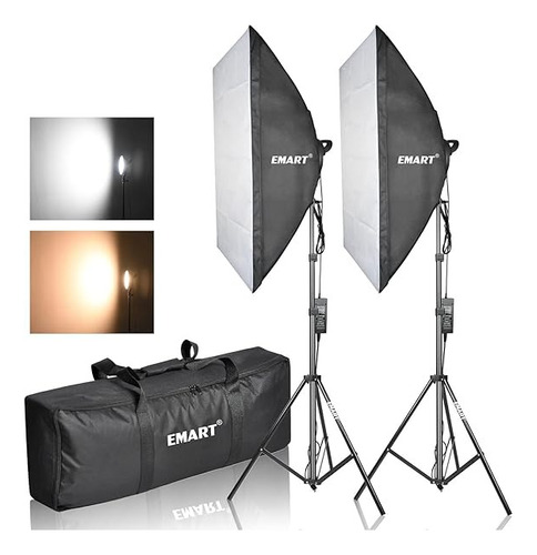 Kit De Iluminación Emart Photography Softbox, Equipo De Foto