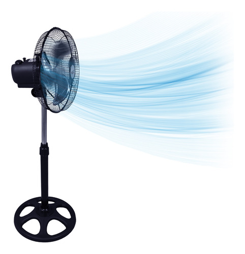 Ventilador 12 Alta Calidad Velocidades Ajustables O81 35 Cm 127v /60hz/45w Negro Aluminio 4