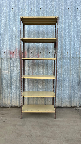 Estanteria Rack 6 Estantes 250x90x45cm 80kg Facil Armado Marrón Claro (Usado)