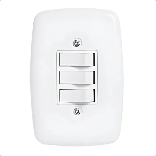 comprar Interruptor Luz 3teclas 1simples + 2paralela Cu002F Placa Ideale