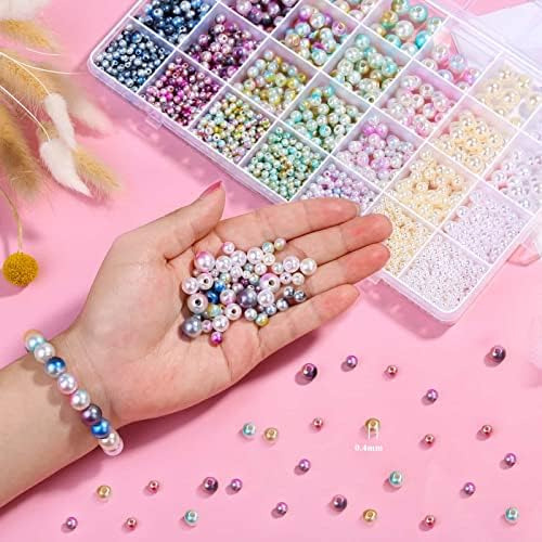 2200 Perlas Sueltas Multicolores Para Manualidades