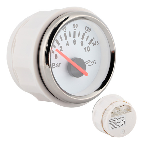 Medidor De Presión De Aceite Led, 2 Pulgadas, 0,10 Bar, Metr