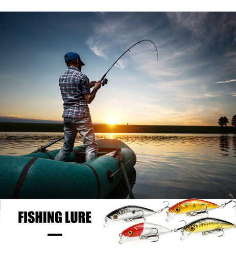 Crankbait Realista Para Lubinas Con Ojos En 3d Y 6 Ganchos .