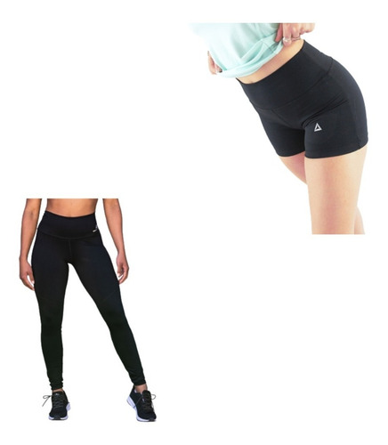 Calza Deportiva Gym Mujer Urban Luxury +calza Corta Mujer Ng