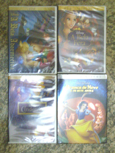 Dvds Bela E Fera Branca De Neve Cinderela E Bela Adormecida