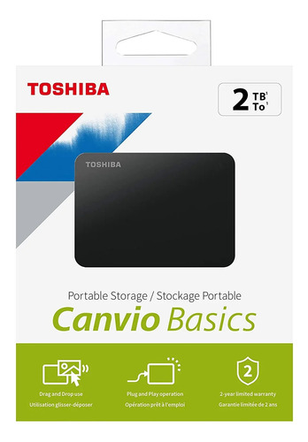 Disco Duro Portátil Externo 2tb Toshiba Usb 3.0 Canvio