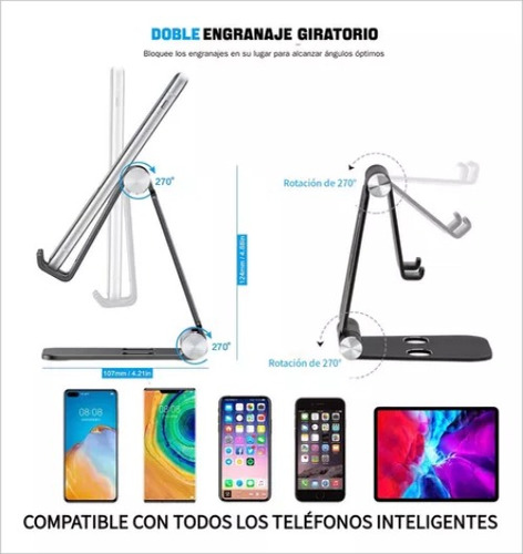 Soporte Genérico De Escritorio Para Teléfono Celular Con Bas