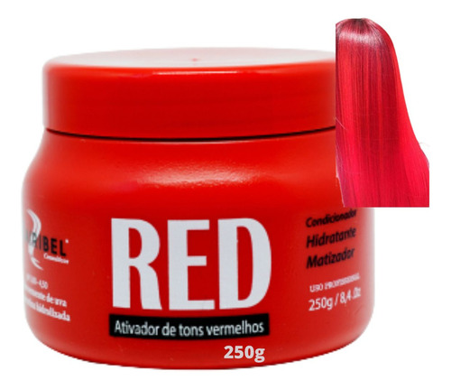  Tonalizantes Mascara Matizadora 250g Ativador De Tom Cabelo Tom Red Vermelho