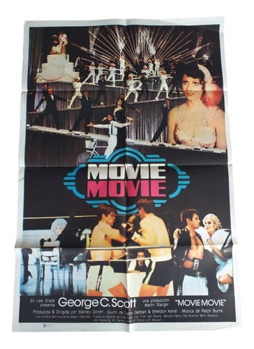 Antiguo Poster Afiche Cine - Movie Movie - George Scott *