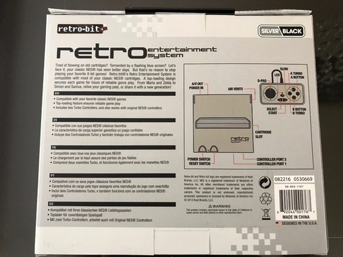 Consola Retro-bit Nes 8-bit Top Loader Nuevo Sellado Envio G