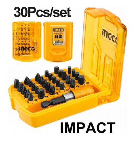 Set 30 Puntas Impacto Para Atornillador Ingco Aksd68303 P G