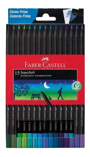 Lapices De Colores Supersoft X 15 Tonos Fríos Faber Castell