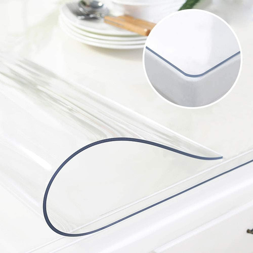 24 Inch 2ft Round Clear Table Protector Mantel Cubierta D...