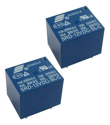 20 Piezas Mini Relay 12v Dc 10a 250v Spdt 5-pins Pcb