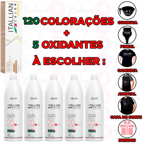 Combo Tinta De Cabelo 120 Colorações Itallian Color Hairtech