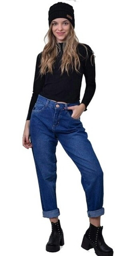 Jeans Mom Rotos Mujer Tiro Alto Chupin  Rigidos Boyfrind