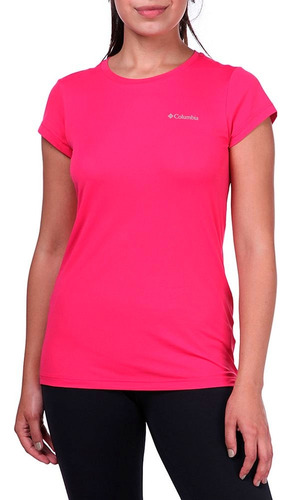 Camiseta Neblina Feminina M/c Rosa Tam G - Columbia