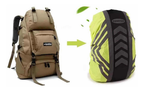 Imagen 3 de 9 de Funda Cubre Mochila, Impermeable Y Reflectante De Seguridad