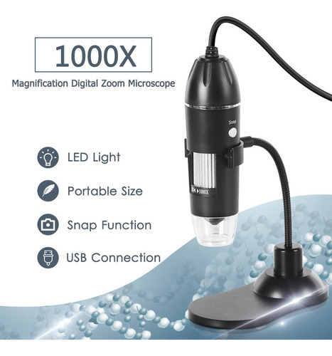 Xjj Zoom Digital Microscopio Usb Lupa De Mano Y De