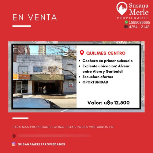 Cochera En Venta En Quilmes Centro