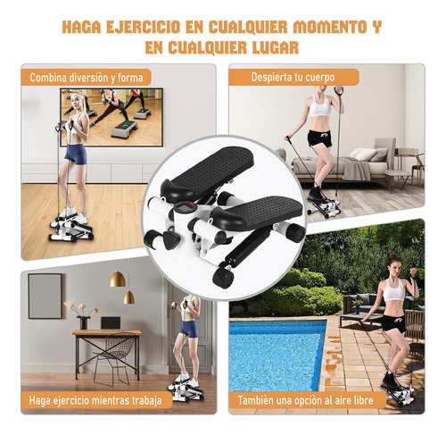Mini Maquina Escaladora Ejercicios Stepper Bandas Elásticas