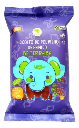 Biscoito De Polvilho Beterraba Vegano Orgânico Crilancha 40g