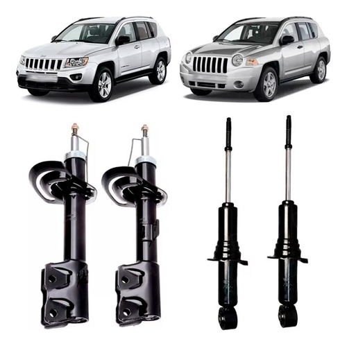 Kit Amortiguadores Jeep Compass 2006 2013 Delanteros + Tras