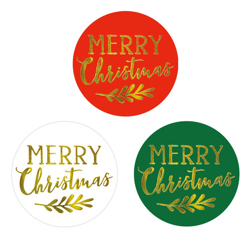 Aa Pegatinas De Feliz Navidad / 500 Etiquetas Navideñas De 3